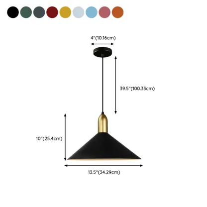 Industrial Metal Cone Pendant Light for Kitchen Image - 12