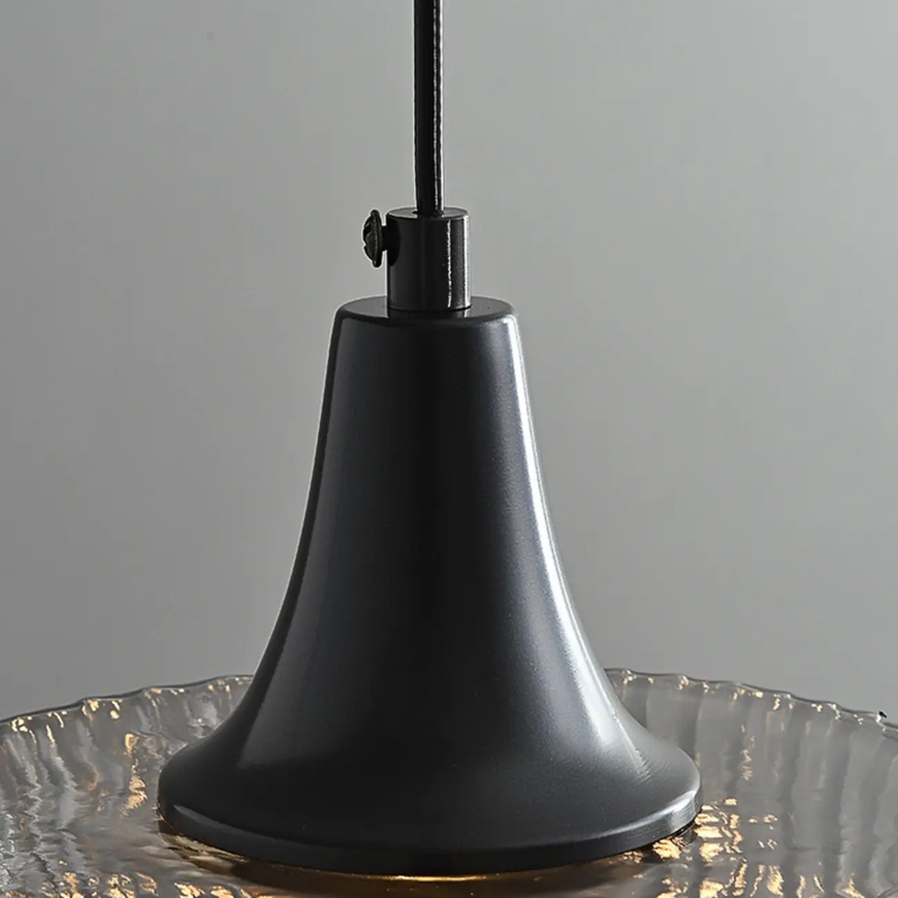 Cylinder Black Glass Hanging Pendant Light for Home Decor Image - 9 | homeyfad