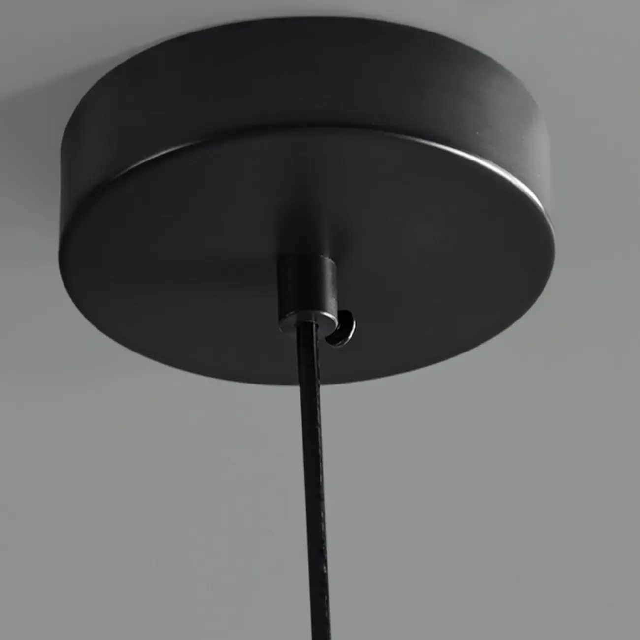Cylinder Black Glass Hanging Pendant Light for Home Decor Image - 10