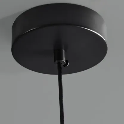 Cylinder Black Glass Hanging Pendant Light for Home Decor Image - 10