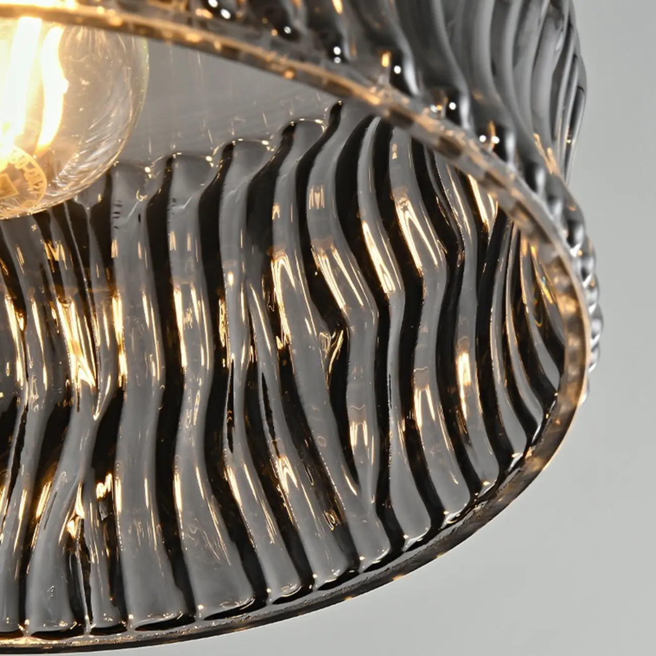 Cylinder Black Glass Hanging Pendant Light for Home Decor Image - 11 | homeyfad