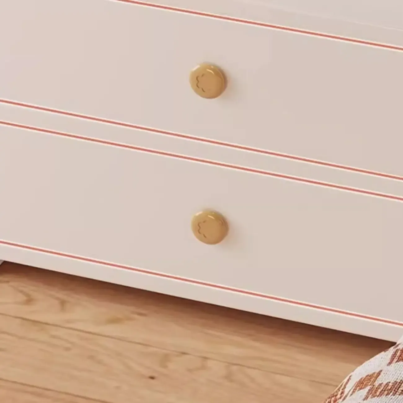 Wooden Modern Open Storage Nightstand with Drawers Image - 5