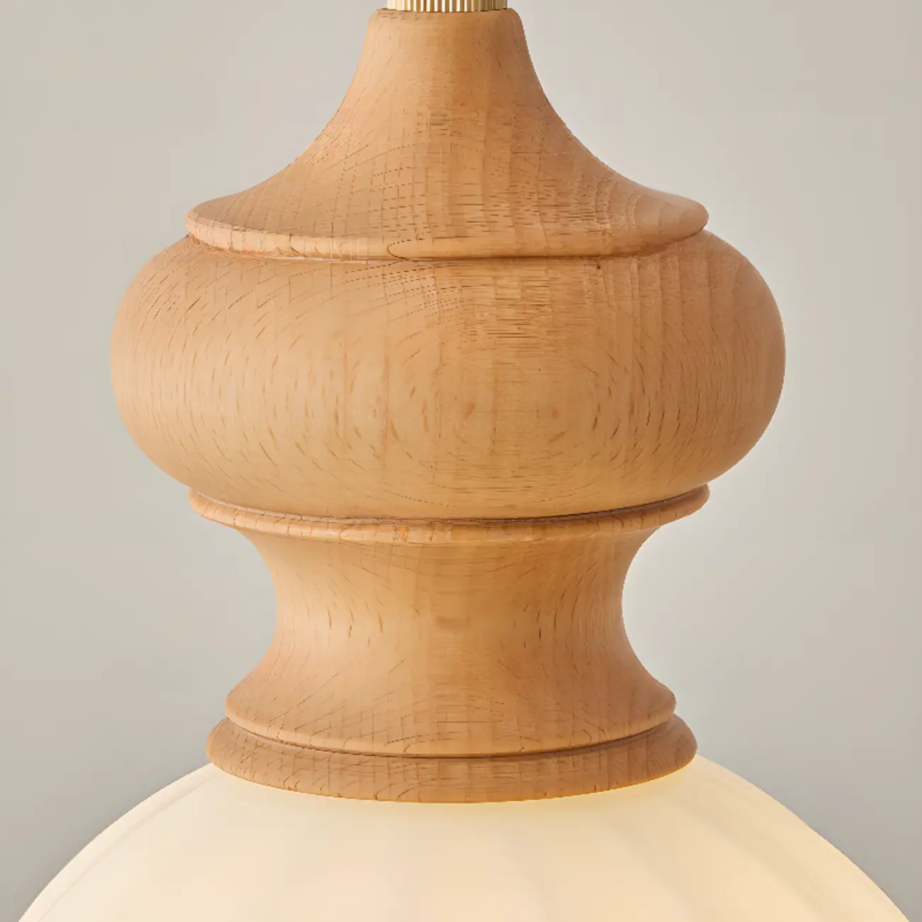 Modern Wood Glass Pendant Light for Bedroom Image - 12 | homeyfad