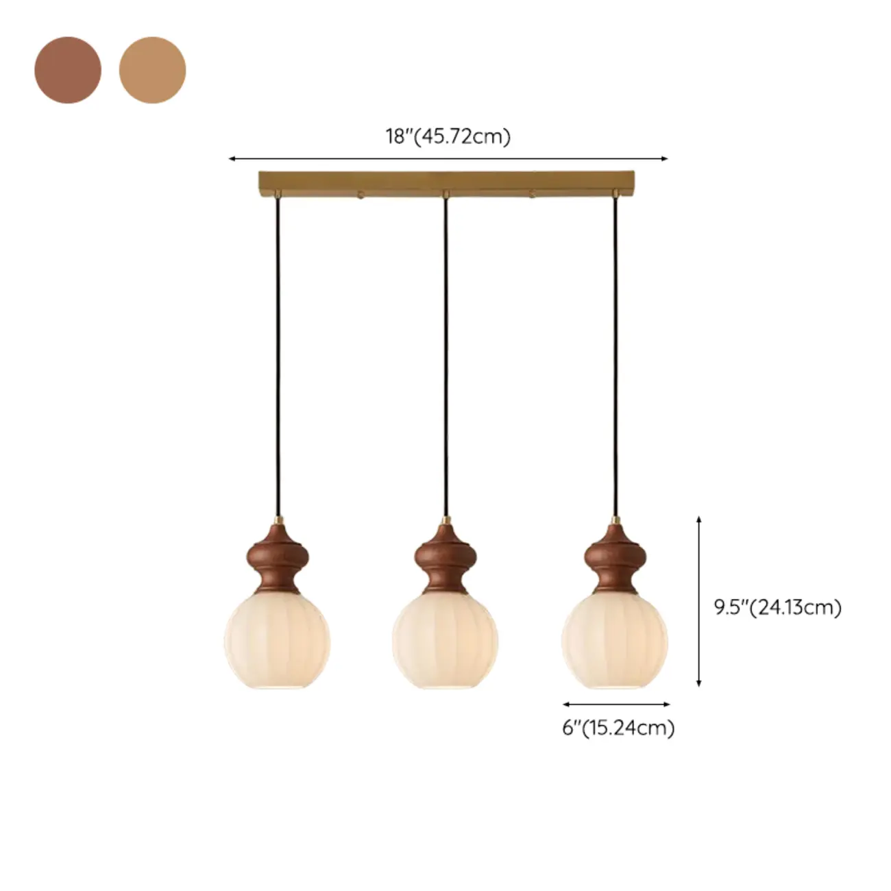 Modern Wood Glass Pendant Light for Bedroom Image - 14 | homeyfad