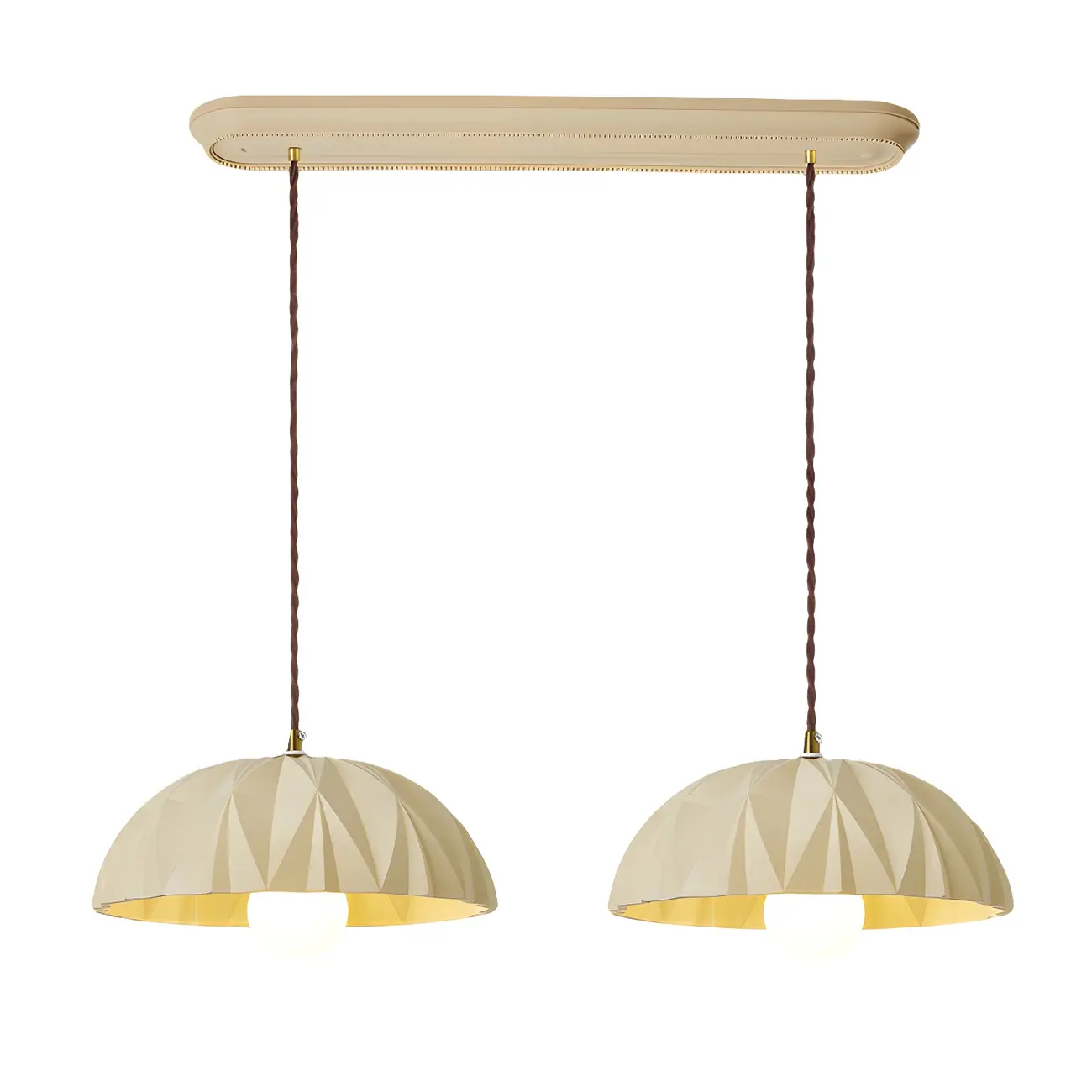 Modern Cream Bowl Pendant Light for Dining Room Image - 5 | homeyfad