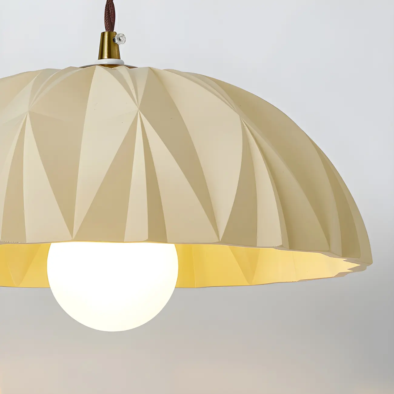 Modern Cream Bowl Pendant Light for Dining Room Image - 7 | homeyfad