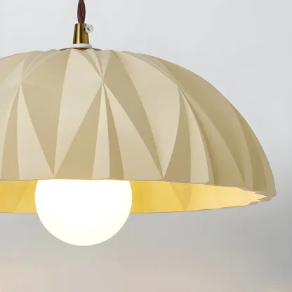 Modern Cream Bowl Pendant Light for Dining Room Image - 7