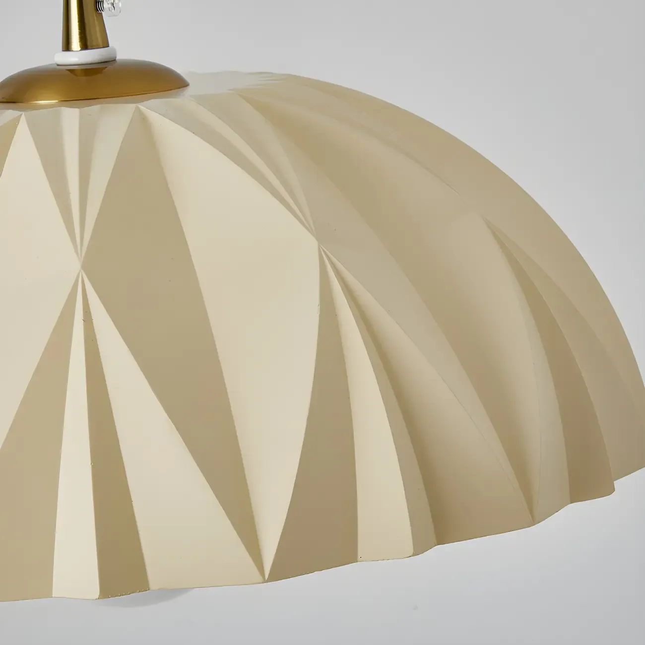 Modern Cream Bowl Pendant Light for Dining Room Image - 9