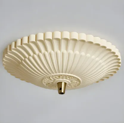 Modern Cream Bowl Pendant Light for Dining Room Image - 10