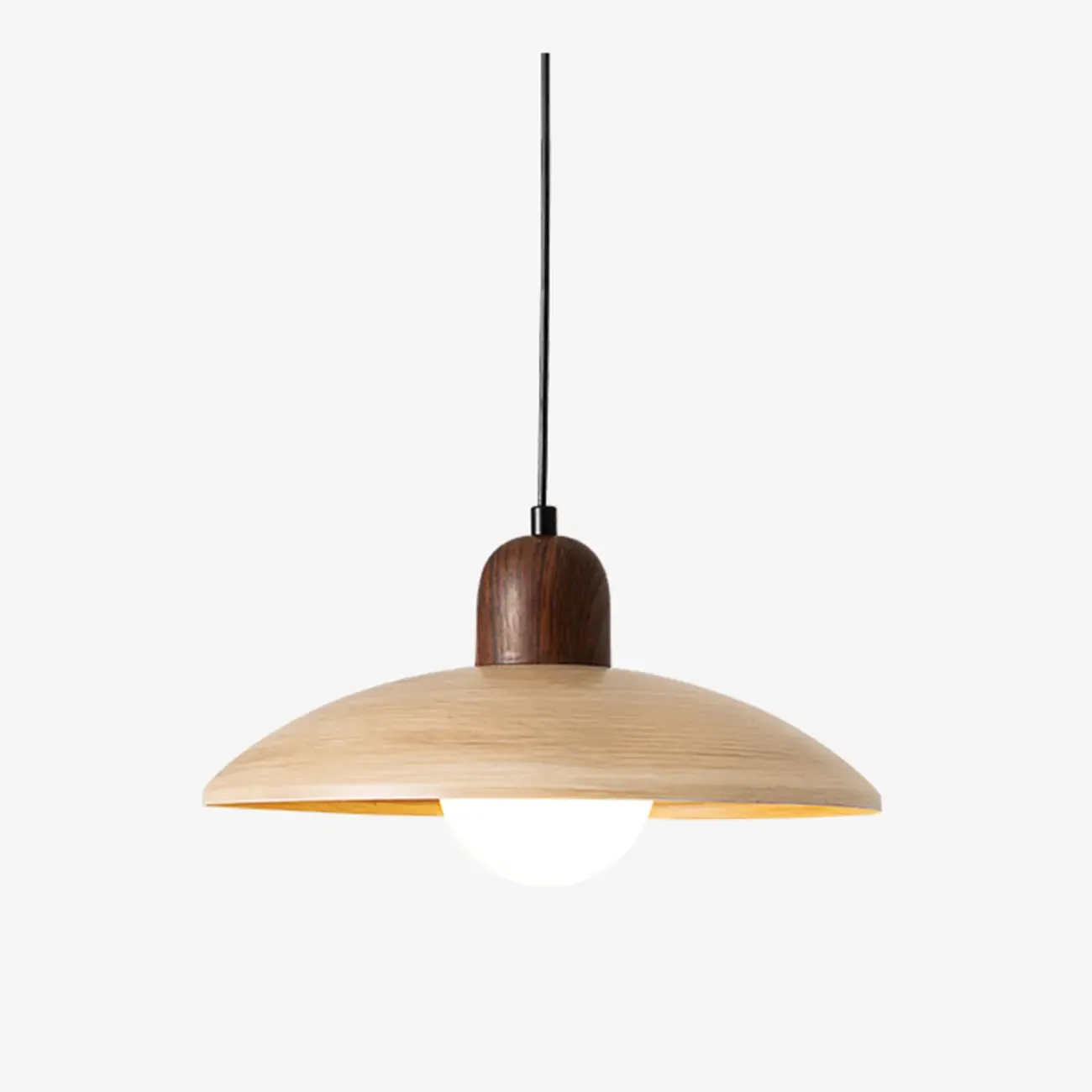 Modern Wood and Glass Pendant Light for Dining Rooms Image - 2