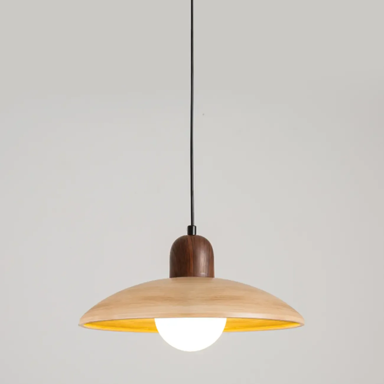 Modern Wood and Glass Pendant Light for Dining Rooms Image - 3