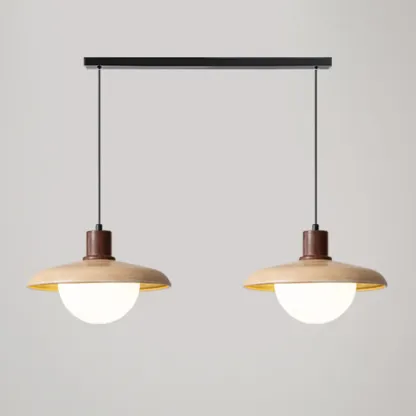Modern Wood and Glass Pendant Light for Dining Rooms Image - 4
