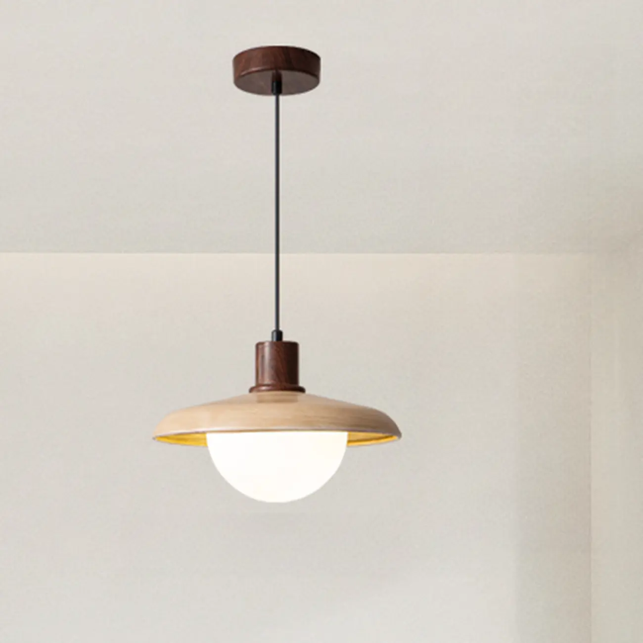 Modern Wood and Glass Pendant Light for Dining Rooms Image - 12 | homeyfad