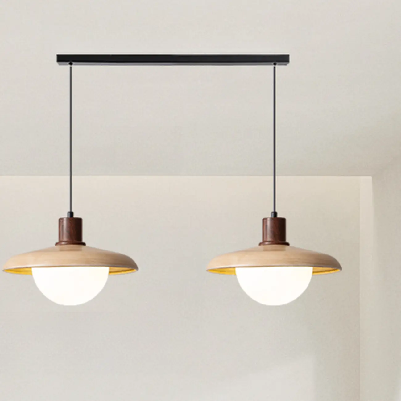 Modern Wood and Glass Pendant Light for Dining Rooms Image - 13 | homeyfad