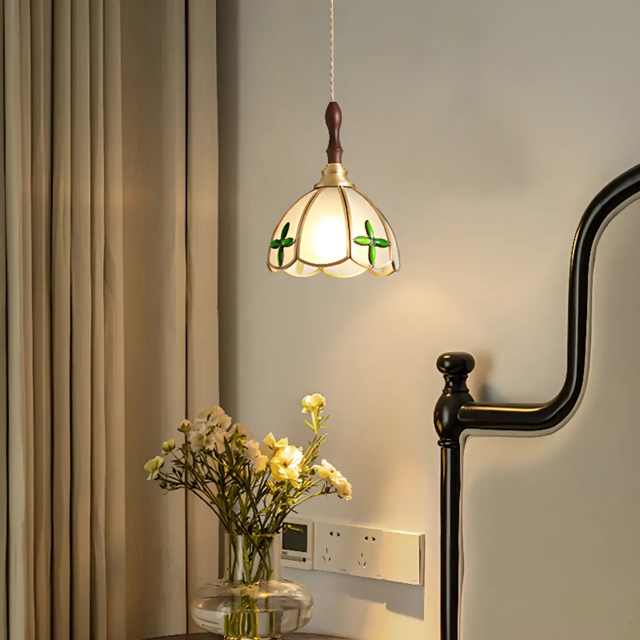 Vintage Glass Pendant Light for Dining and Kitchen Image - 4