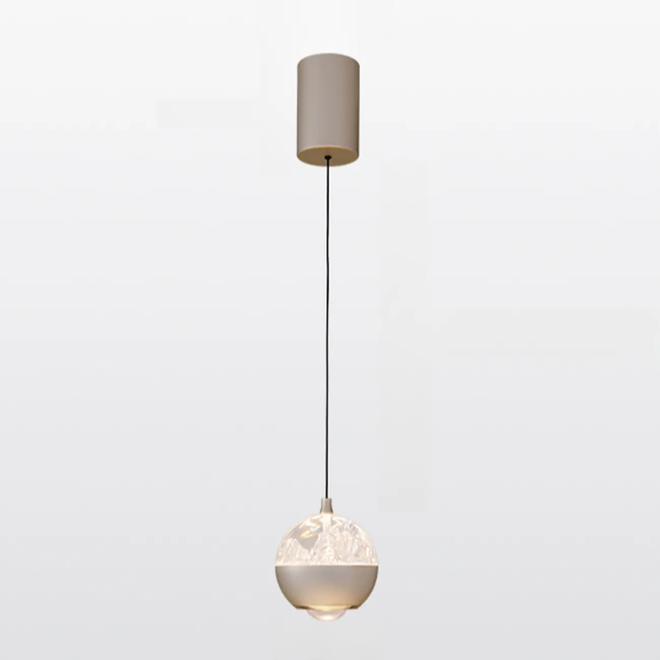 Modern Globe Clear Metal Adjustable Pendant Light for Bedroom | homeyfad