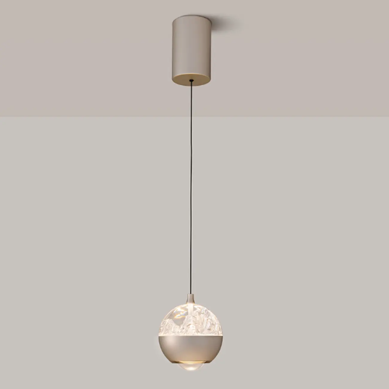 Modern Globe Clear Metal Adjustable Pendant Light for Bedroom | homeyfad