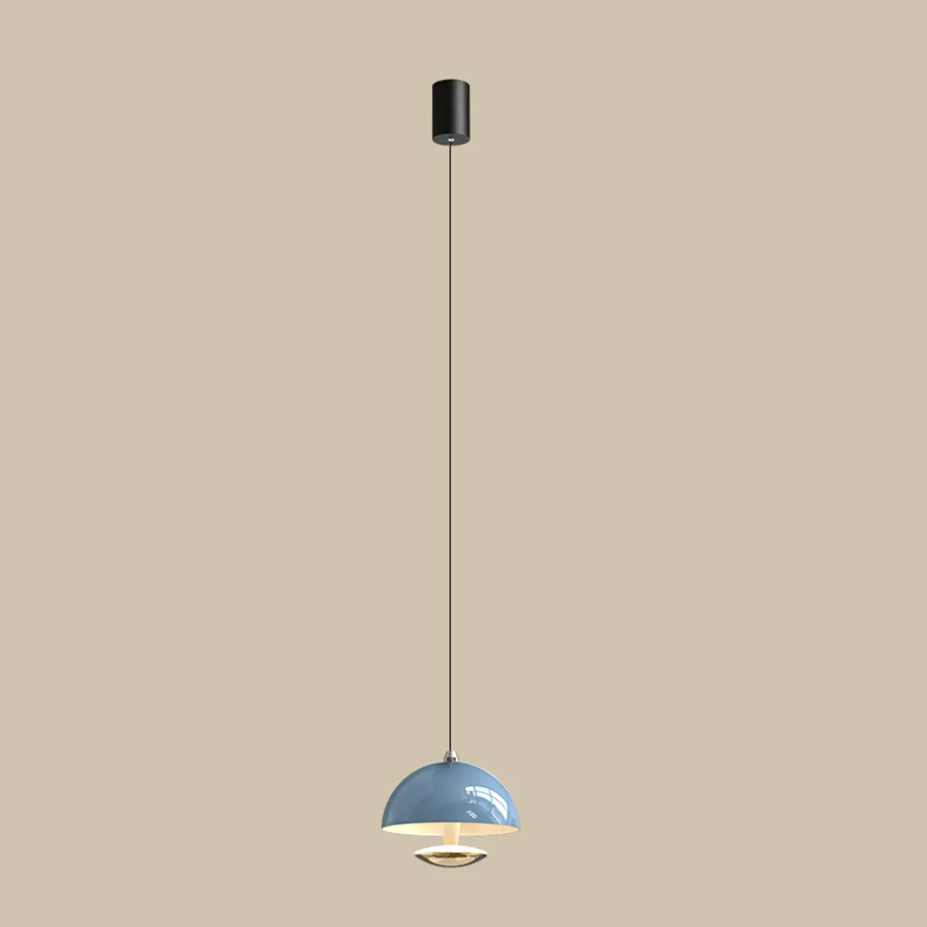 Modern Dimmable LED Pendant Light Metal Round for Bedroom Image - 7 | homeyfad