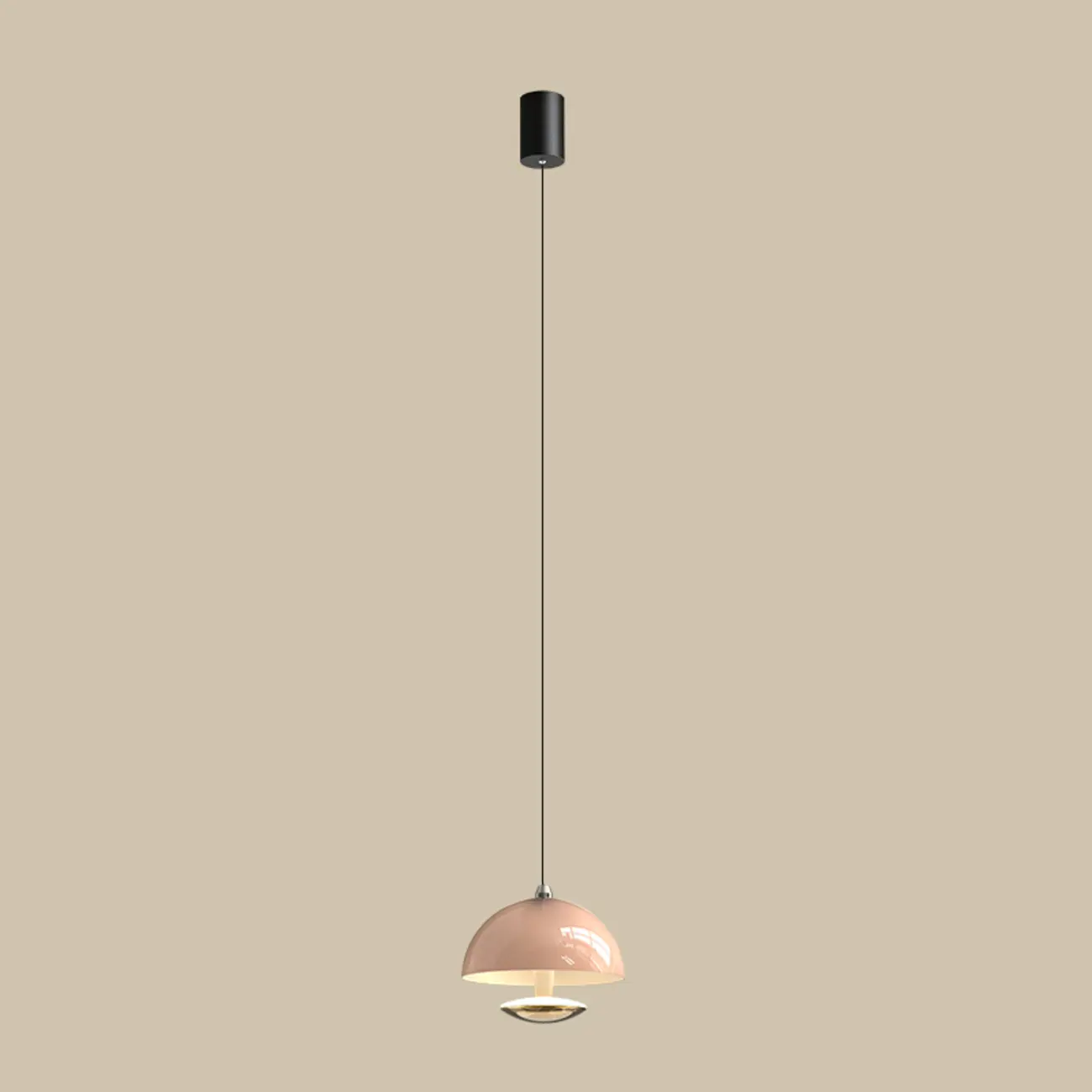 Modern Dimmable LED Pendant Light Metal Round for Bedroom Image - 9 | homeyfad