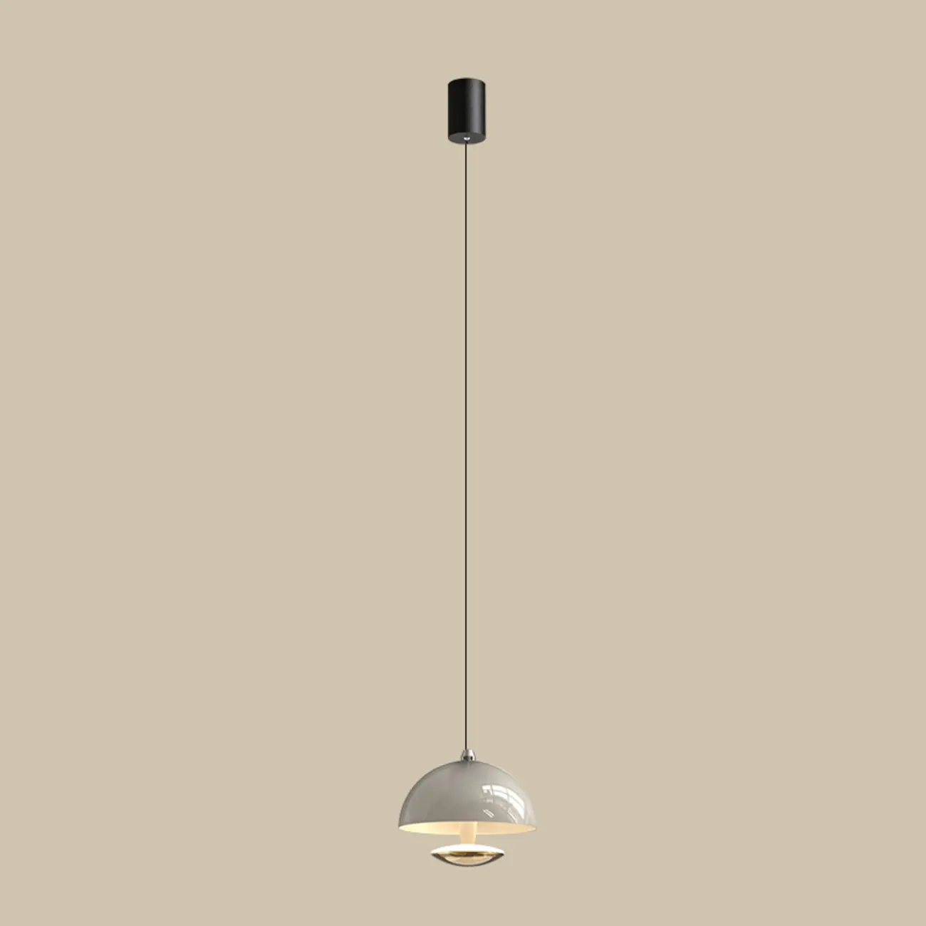 Modern Dimmable LED Pendant Light Metal Round for Bedroom Image - 10 | homeyfad