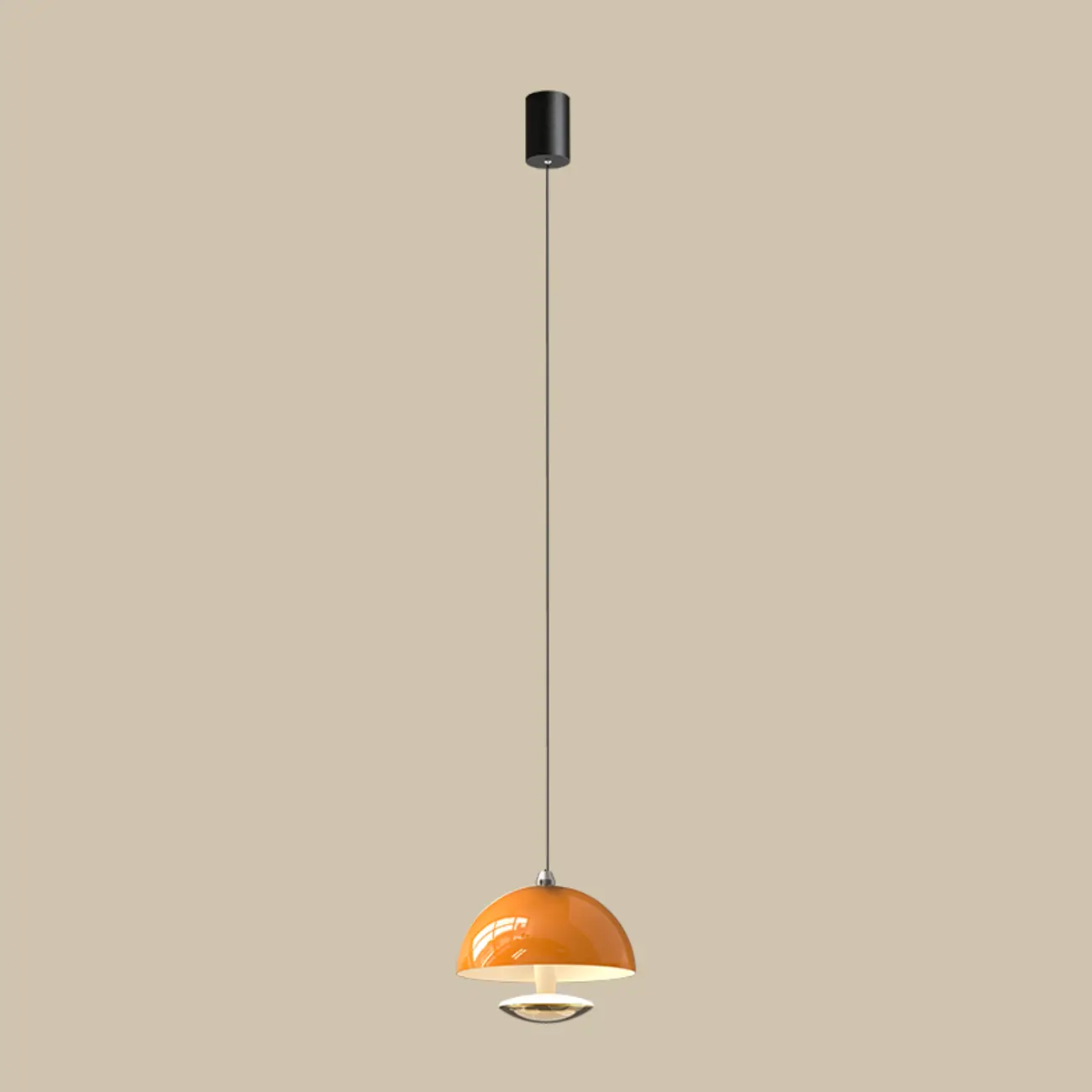 Modern Dimmable LED Pendant Light Metal Round for Bedroom Image - 11 | homeyfad