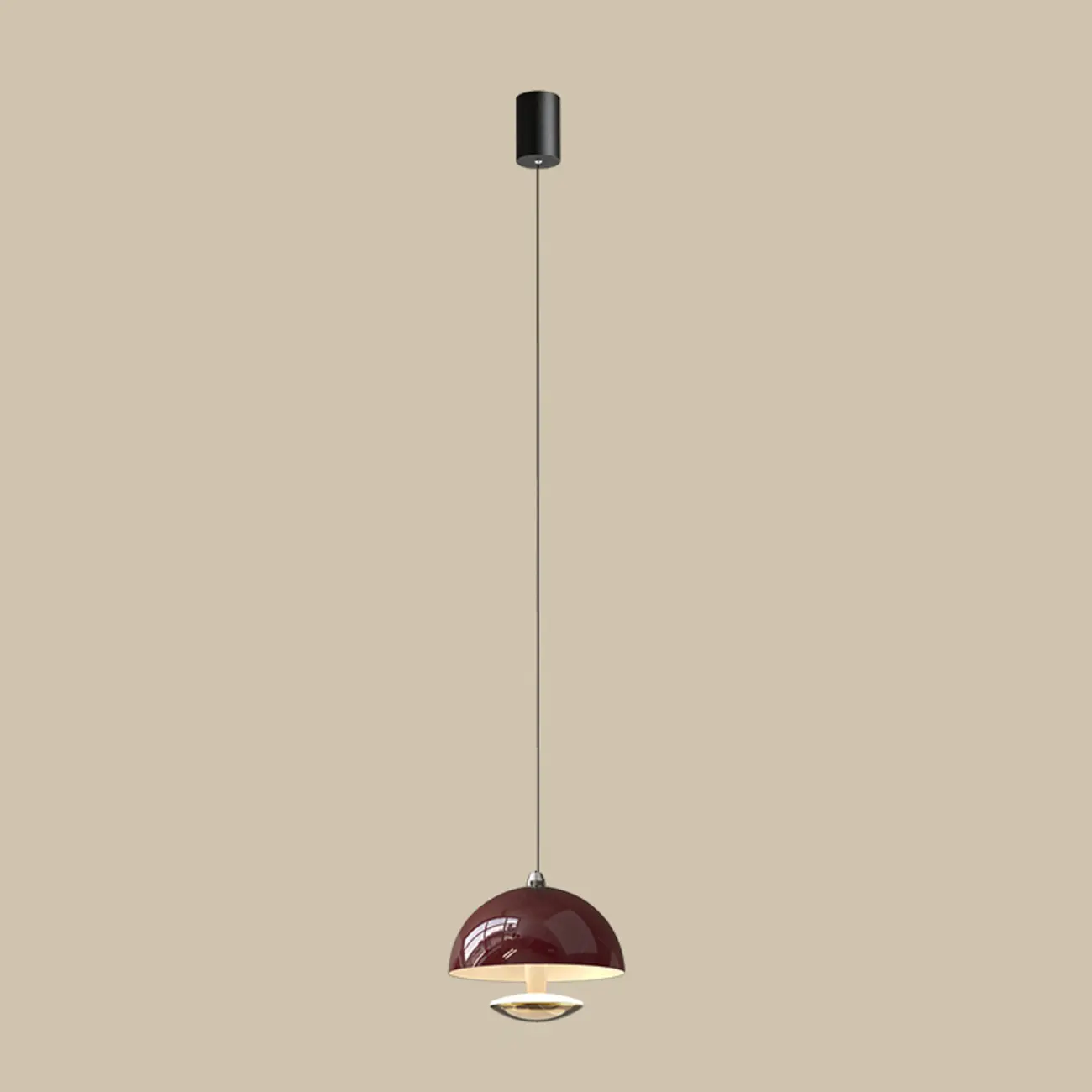 Modern Dimmable LED Pendant Light Metal Round for Bedroom Image - 12 | homeyfad