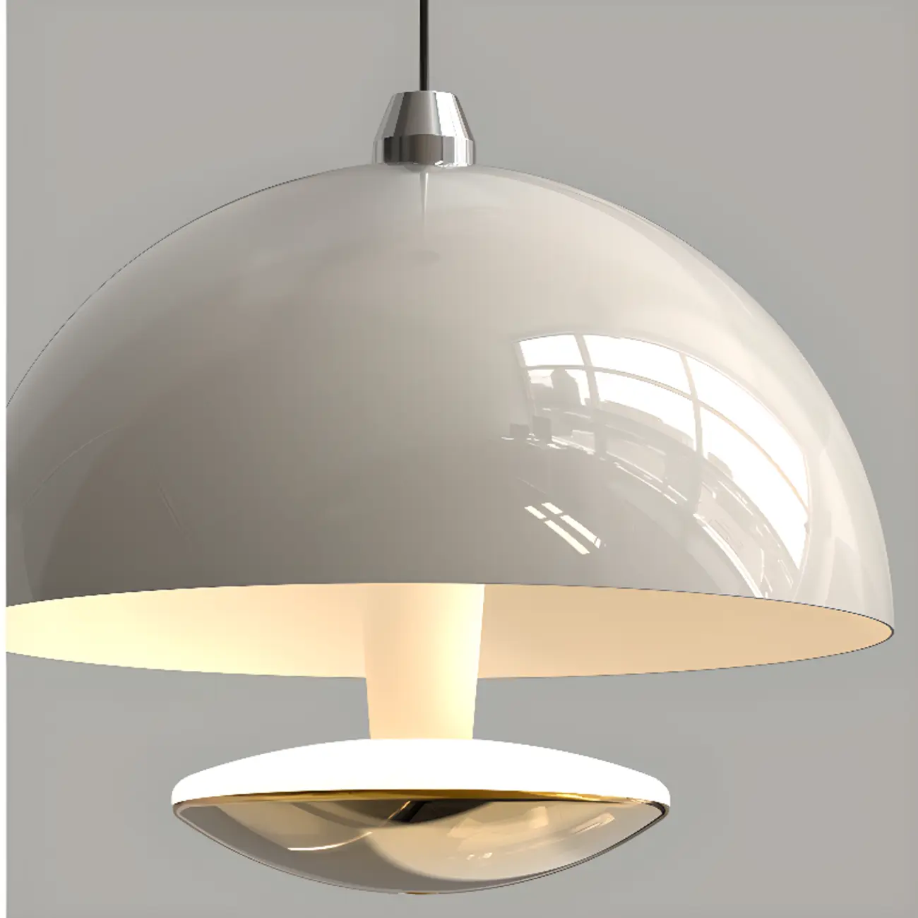 Modern Dimmable LED Pendant Light Metal Round for Bedroom Image - 18 | homeyfad