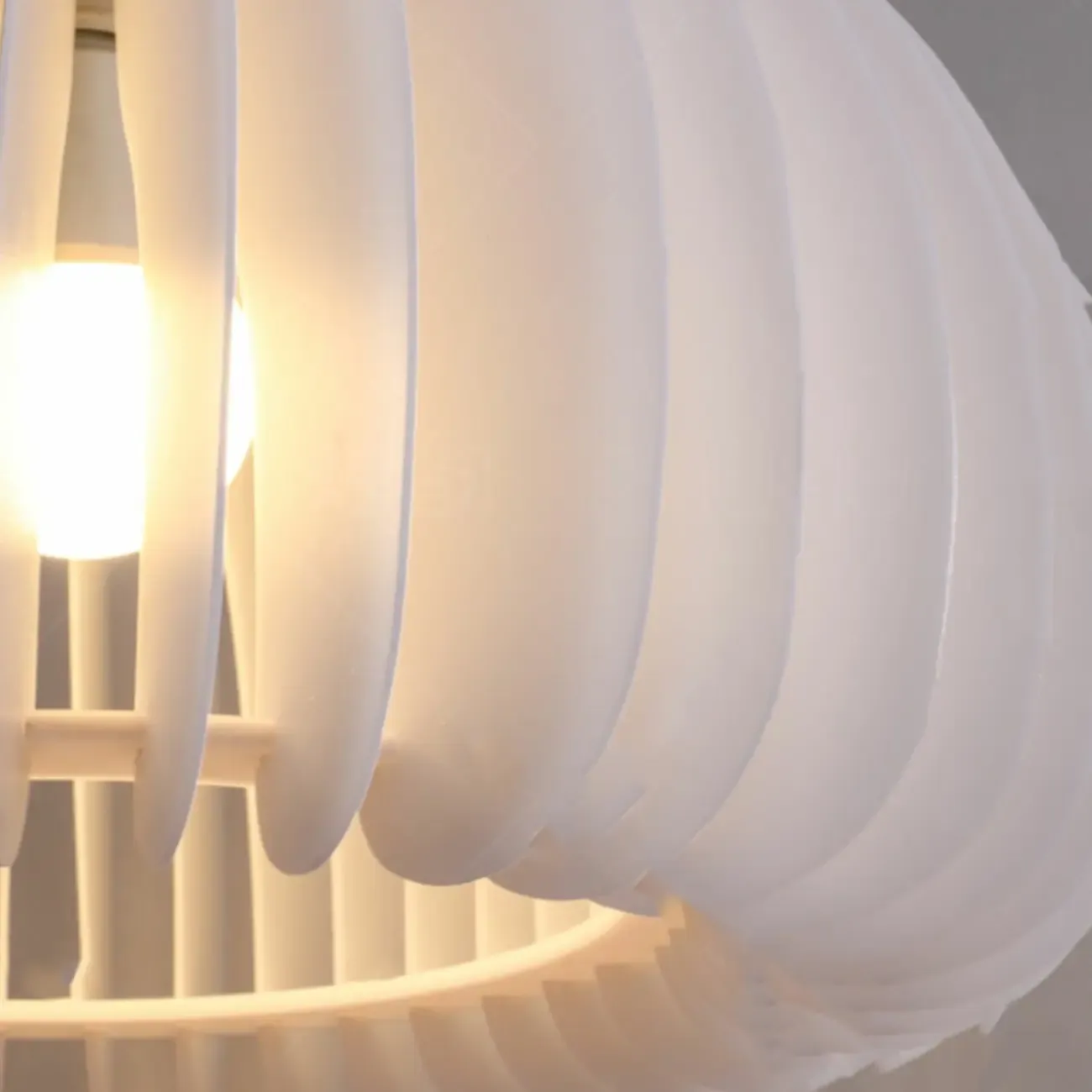Modern White Acrylic Pendant Light for living Room Image - 5