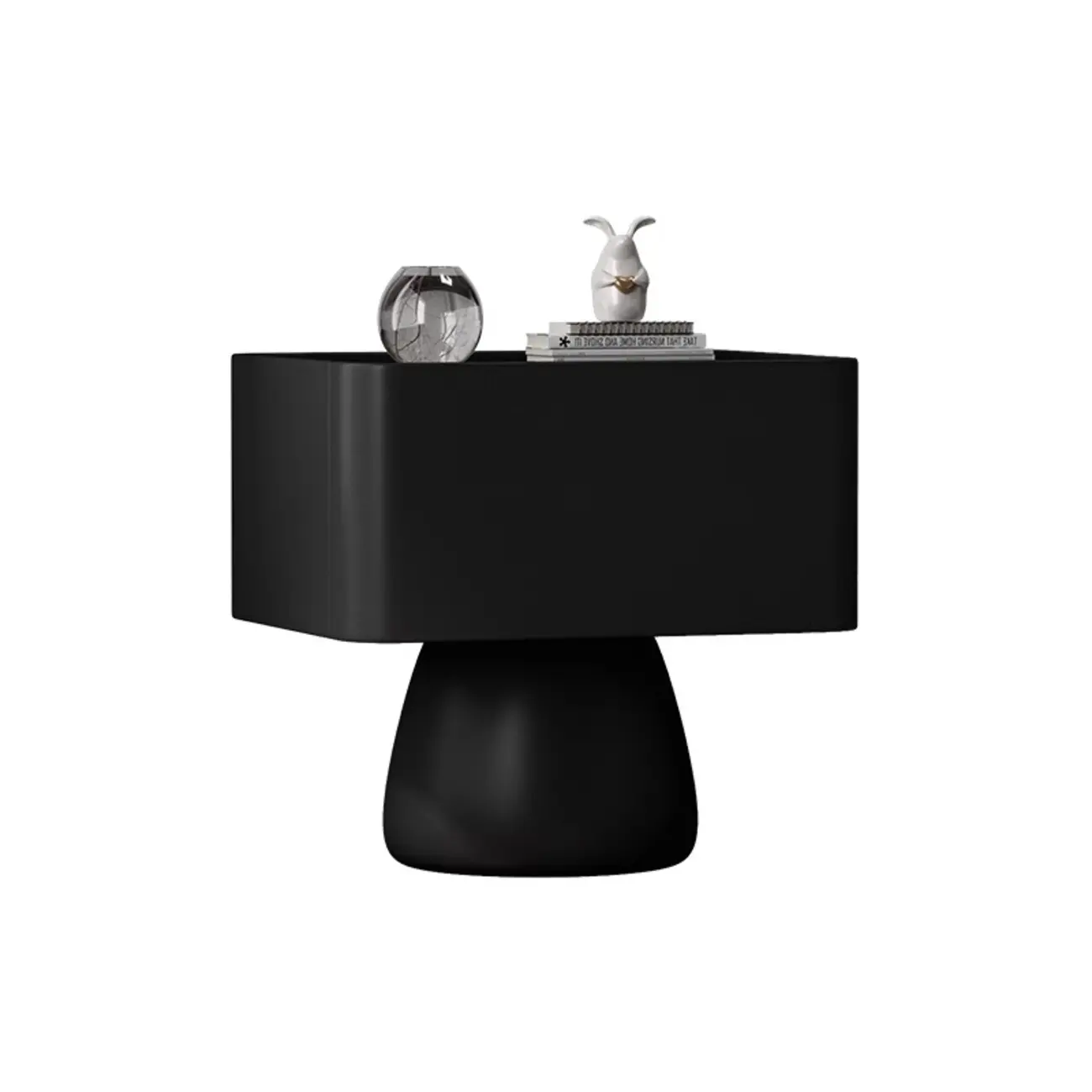 Art Decor Glass Top Beige Wood Drawer Nightstand Image - 10 | homeyfad