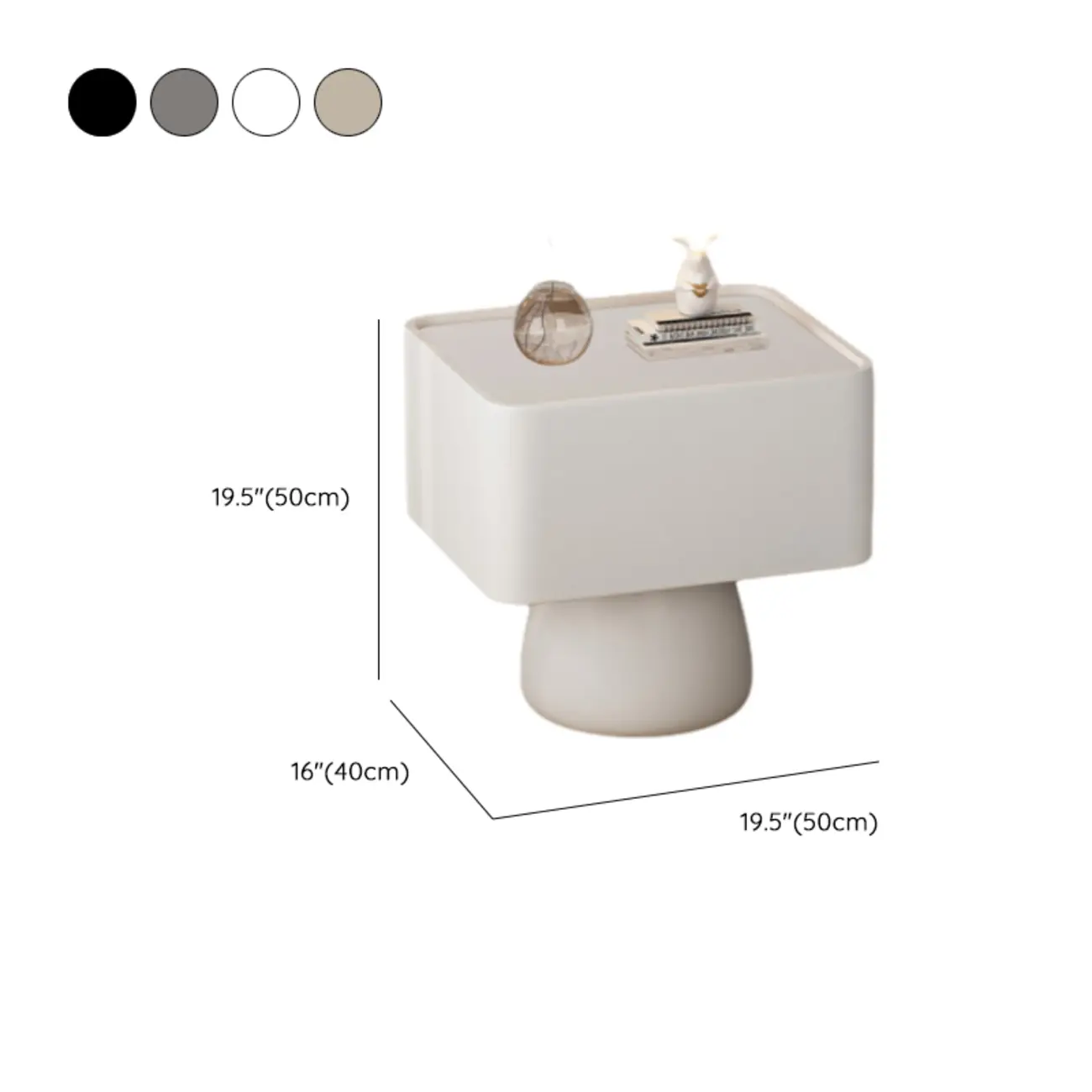 Art Decor Glass Top Beige Wood Drawer Nightstand #size | homeyfad