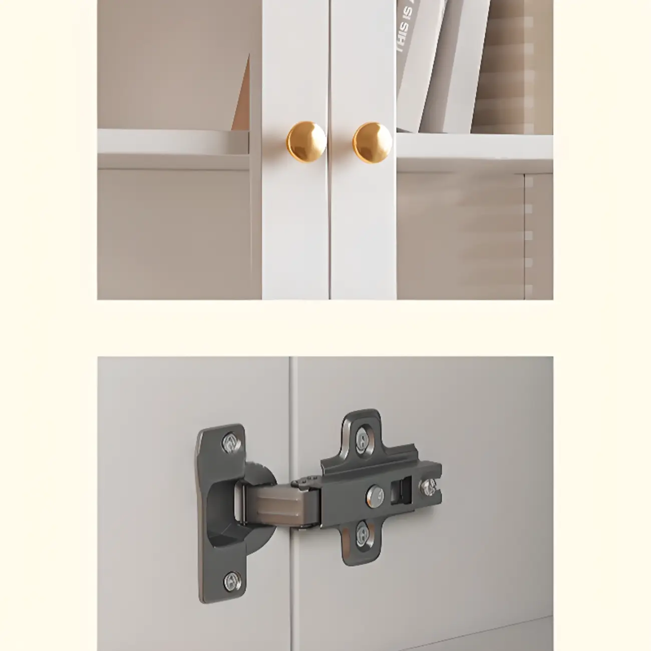 Modern Reclaimed Wood Bookcase with Glass Doors Image - 8 | homeyfad