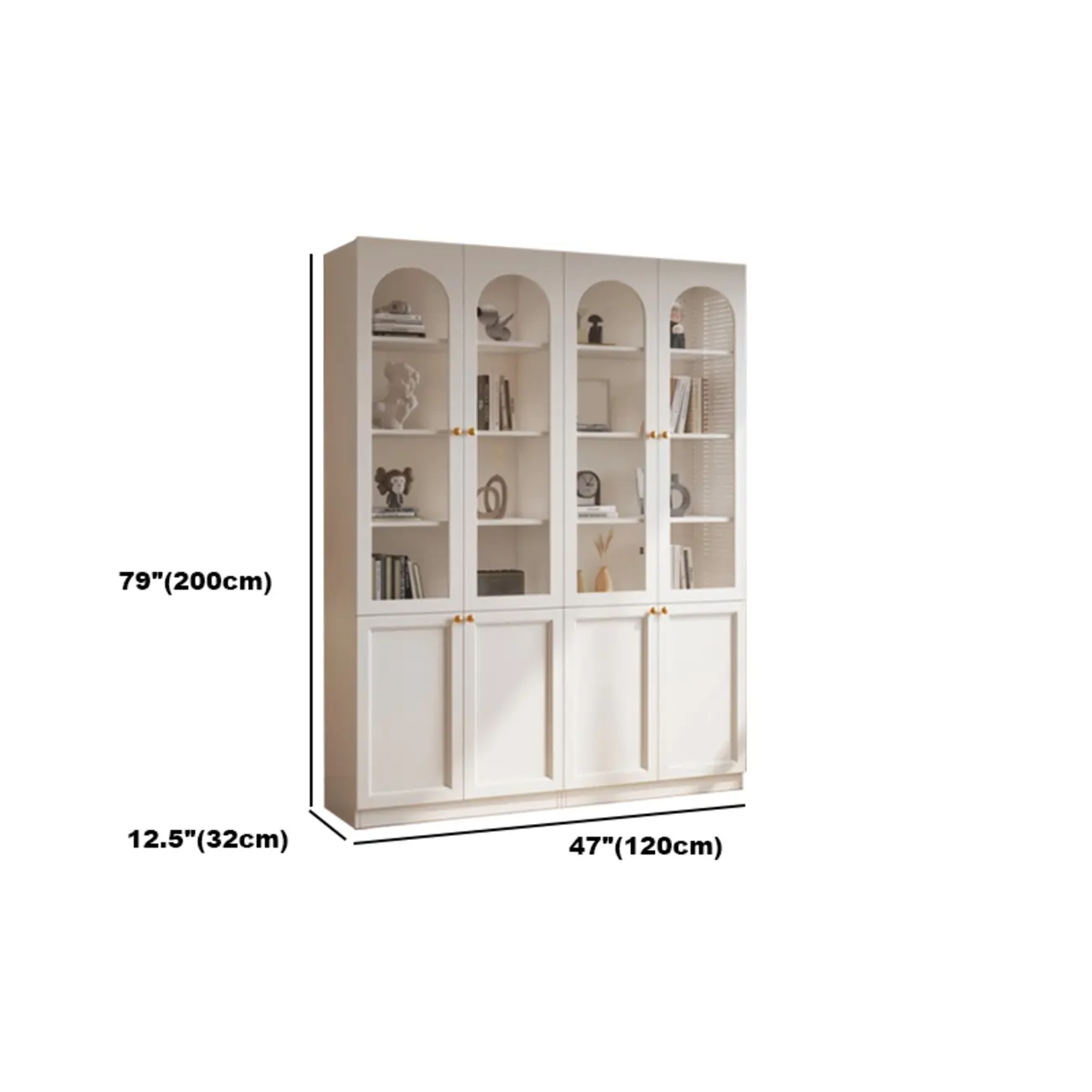 Modern Reclaimed Wood Bookcase with Glass Doors #size | homeyfad