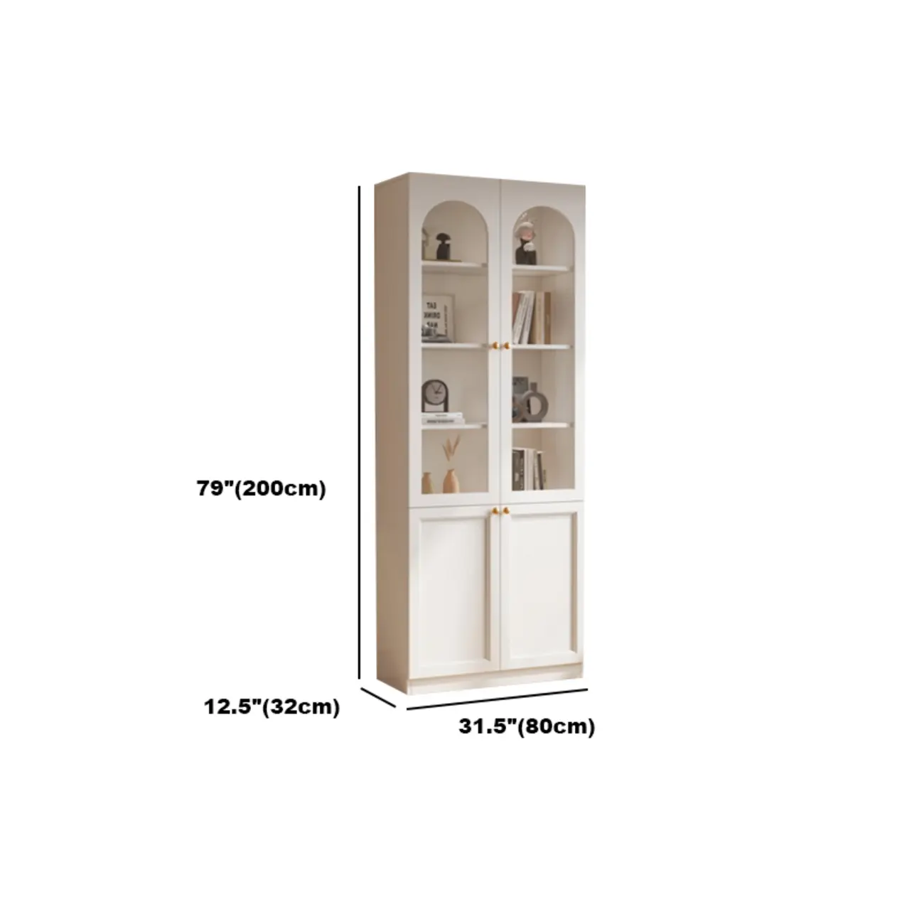 Modern Reclaimed Wood Bookcase with Glass Doors Image - 17 | homeyfad