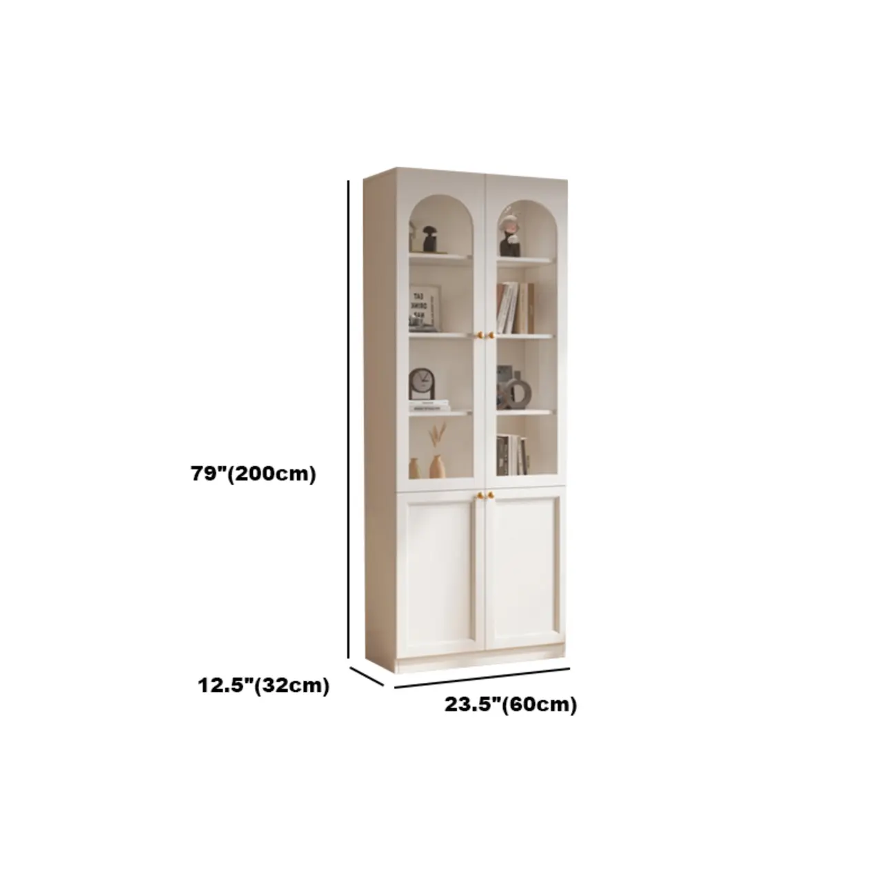 Modern Reclaimed Wood Bookcase with Glass Doors Image - 18 | homeyfad