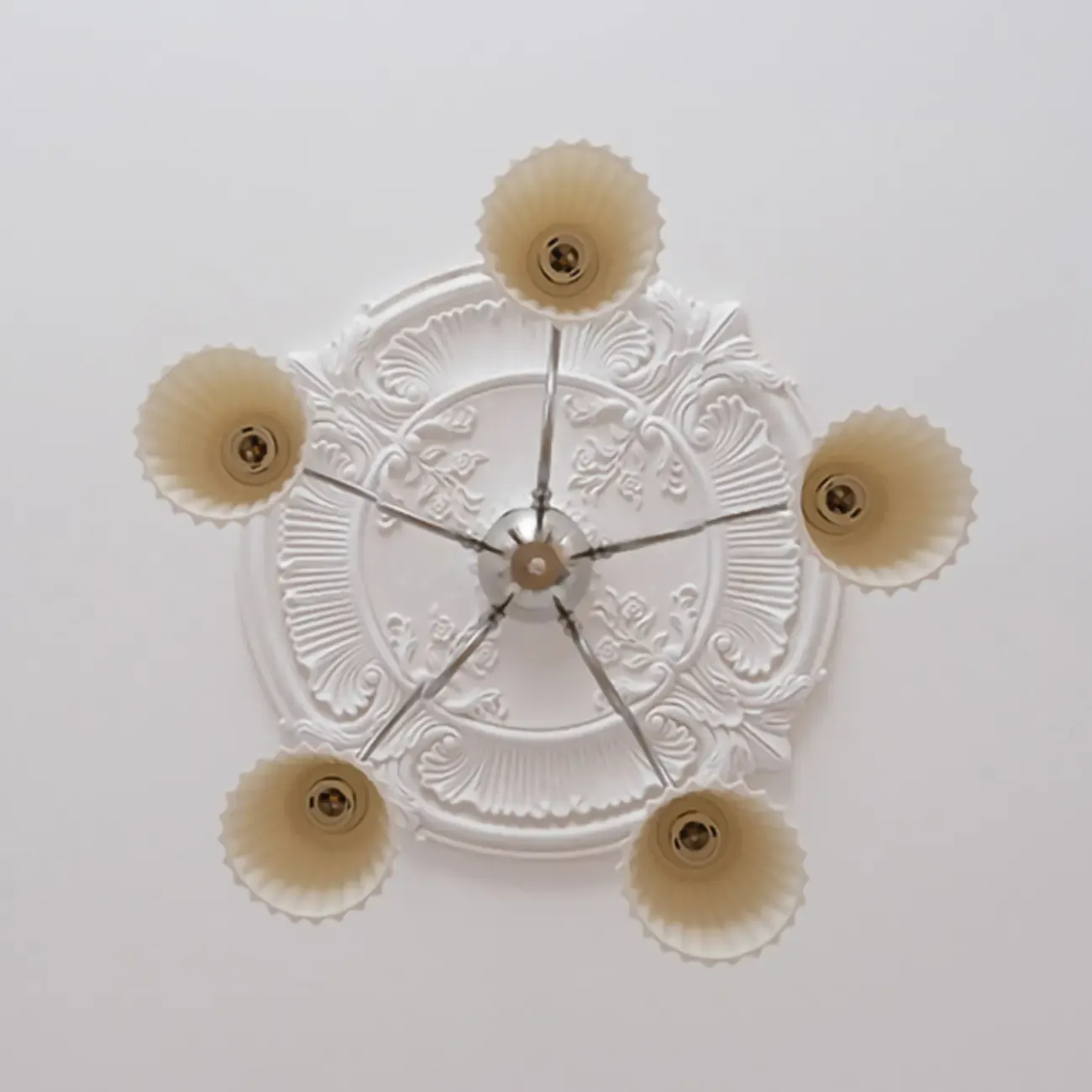 Modern Metal Chandelier with Elegant Shades for Living Room Image - 5