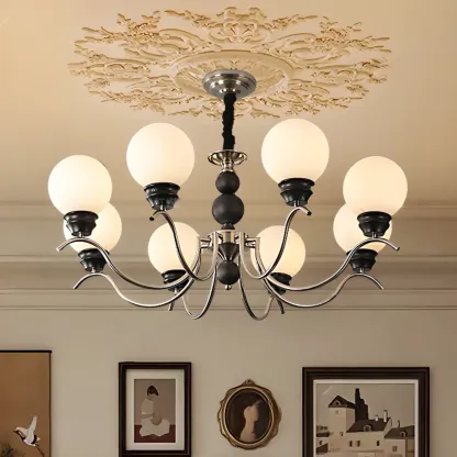 Modern Globe Iron Chandelier for Dining Room Image - 1