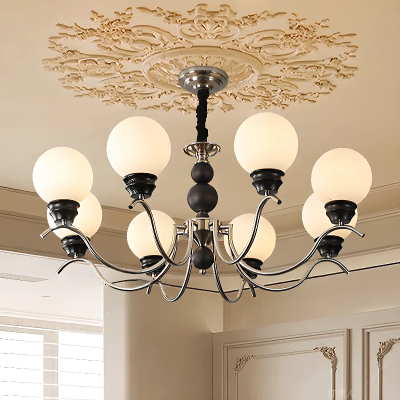 Modern Globe Iron Chandelier for Dining Room Image - 2 | homeyfad