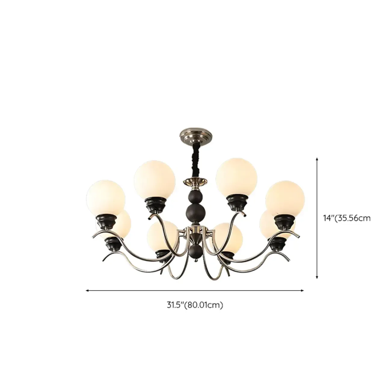 Modern Globe Iron Chandelier for Dining Room Image - 13
