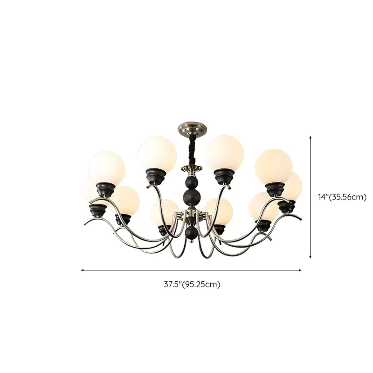 Modern Globe Iron Chandelier for Dining Room Image - 14
