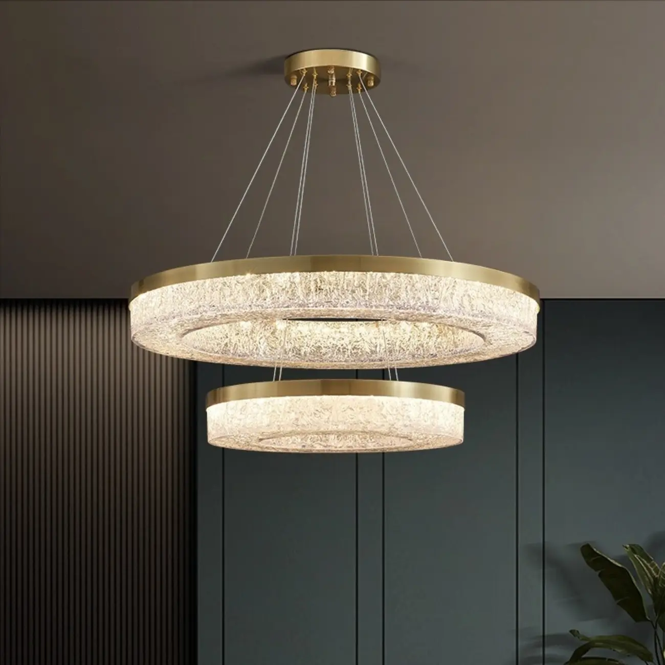 Modern Crystal Ring Chandelier for Luxury Interiors Image - 2 | homeyfad