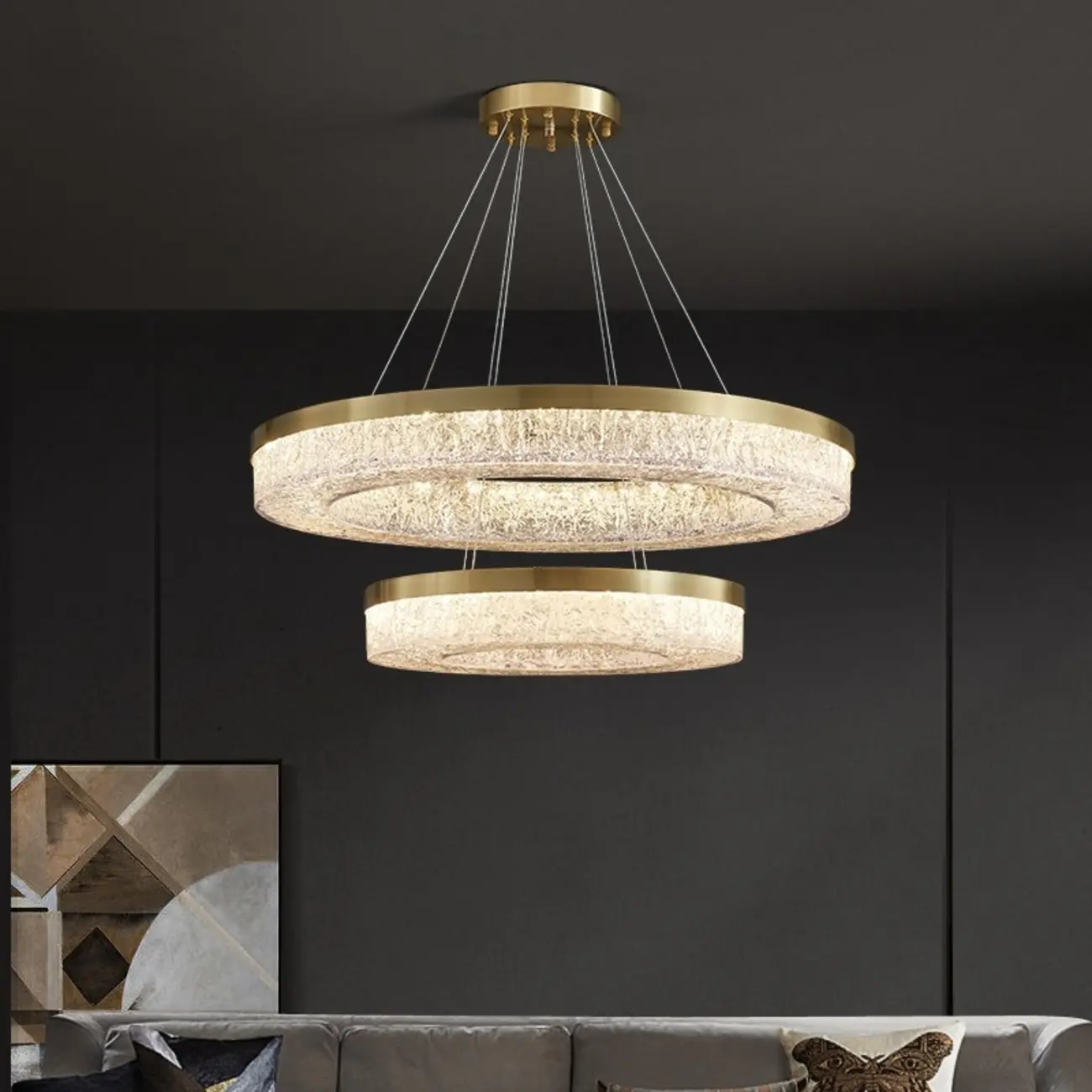 Modern Crystal Ring Chandelier for Luxury Interiors Image - 1 | homeyfad