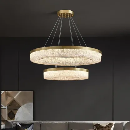 Modern Crystal Ring Chandelier for Luxury Interiors Image - 1