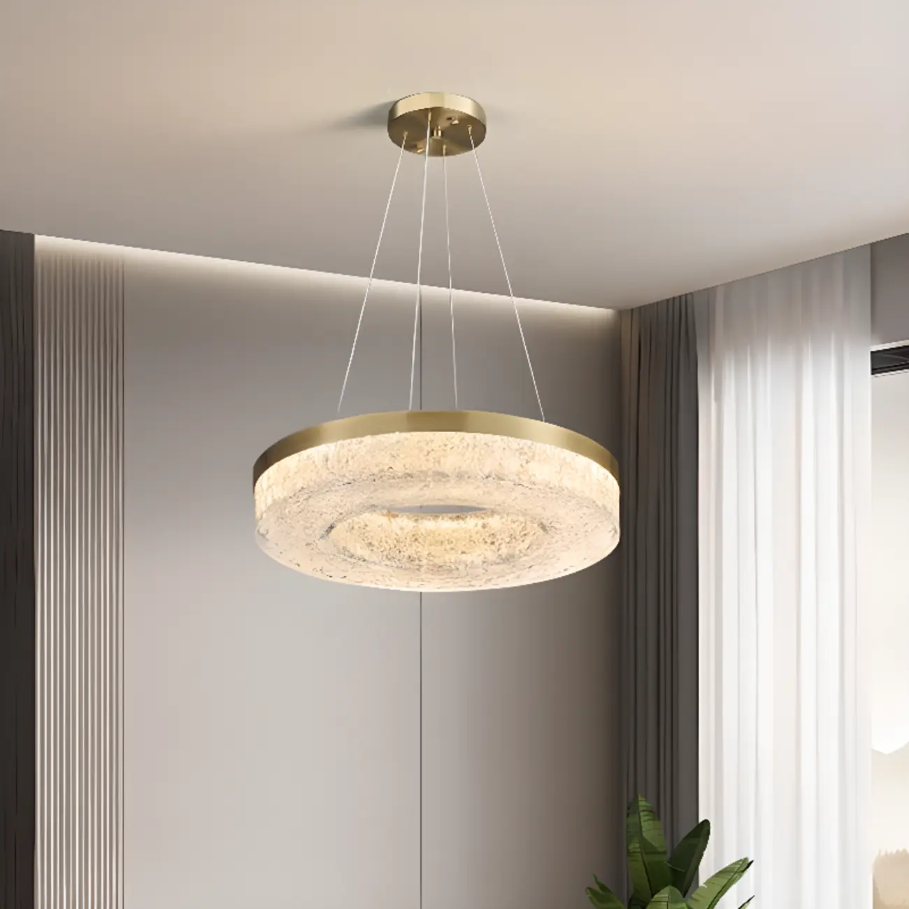 Modern Crystal Ring Chandelier for Luxury Interiors Image - 4 | homeyfad