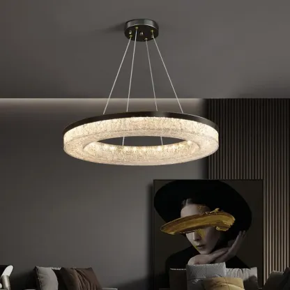Modern Crystal Ring Chandelier for Luxury Interiors Image - 3