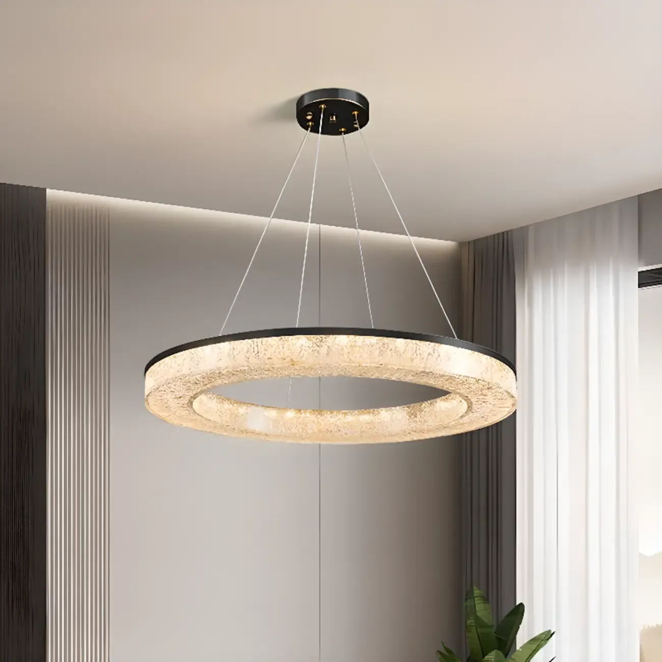 Modern Crystal Ring Chandelier for Luxury Interiors Image - 11