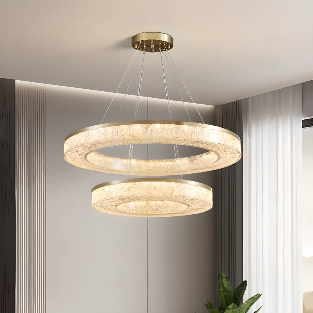 Modern Crystal Ring Chandelier for Luxury Interiors Image - 7 | homeyfad