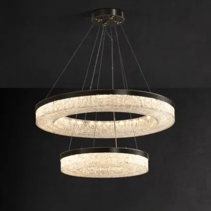 Modern Crystal Ring Chandelier for Luxury Interiors Image - 8