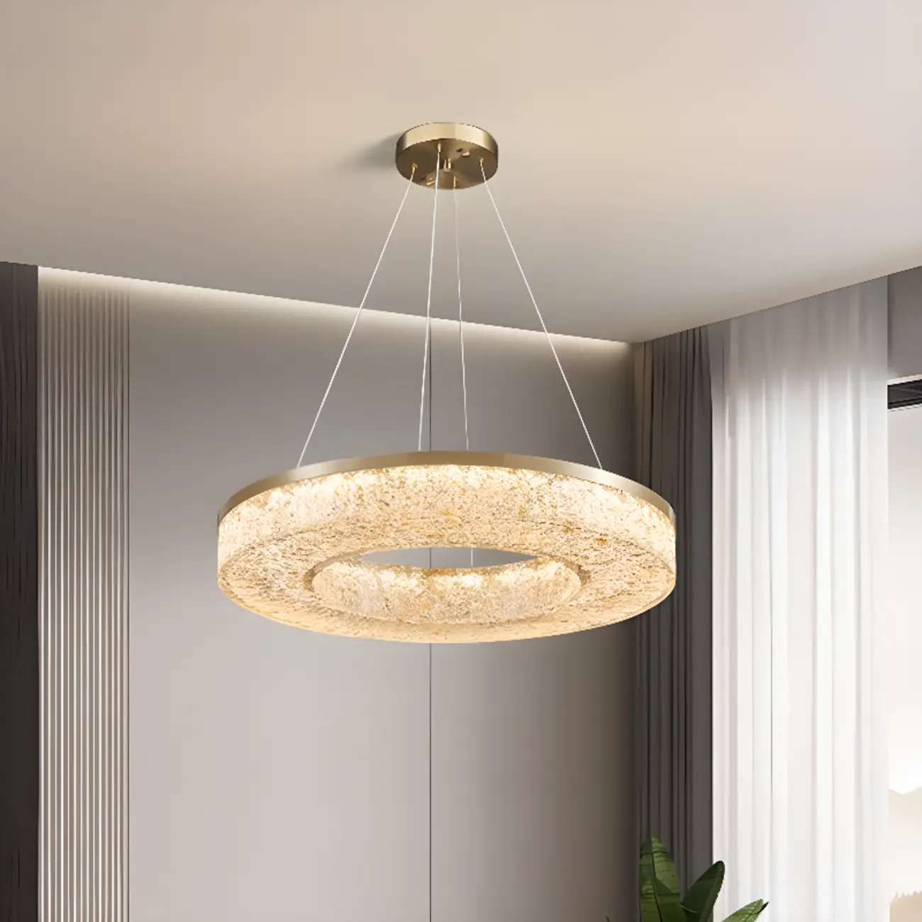 Modern Crystal Ring Chandelier for Luxury Interiors Image - 5 | homeyfad