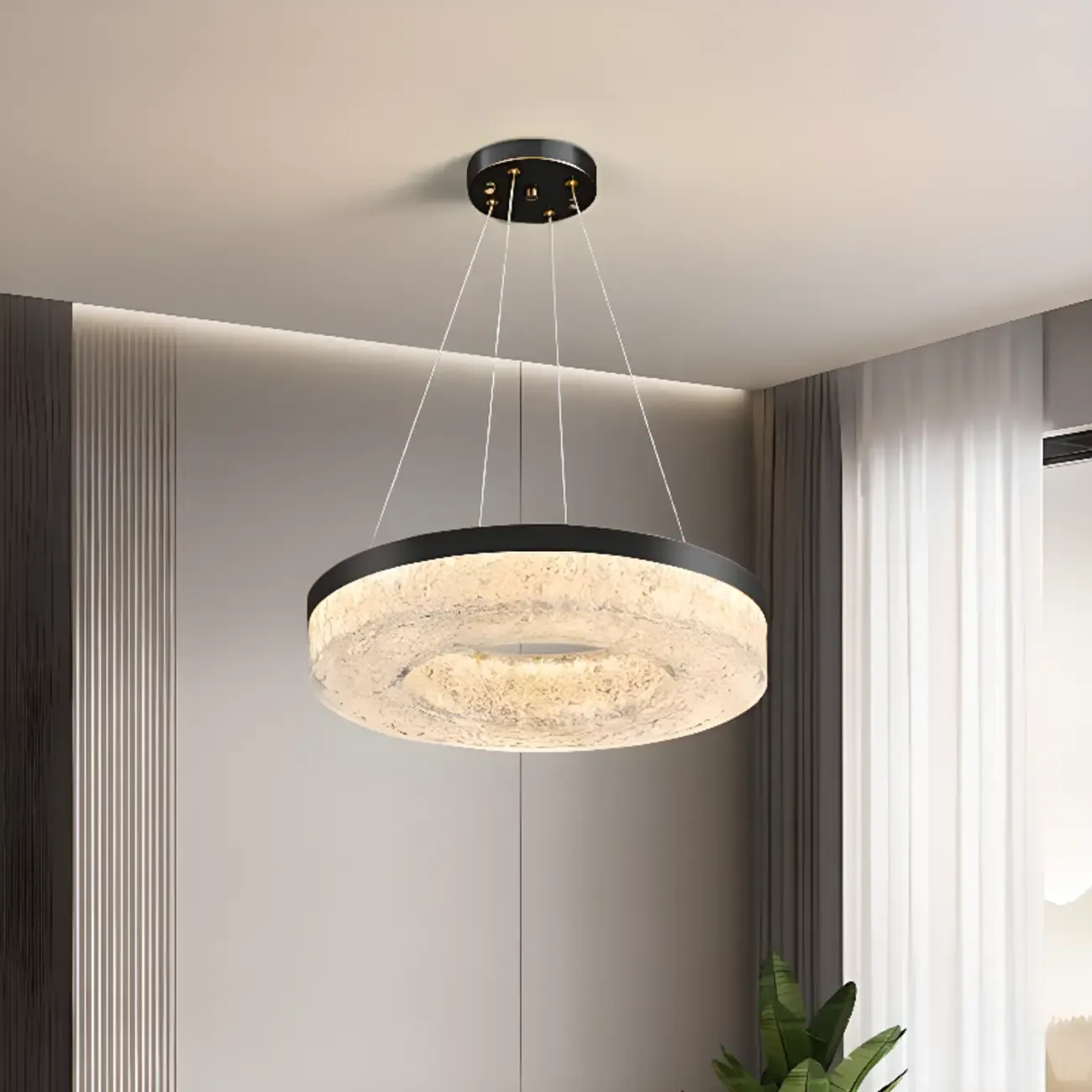 Modern Crystal Ring Chandelier for Luxury Interiors Image - 10