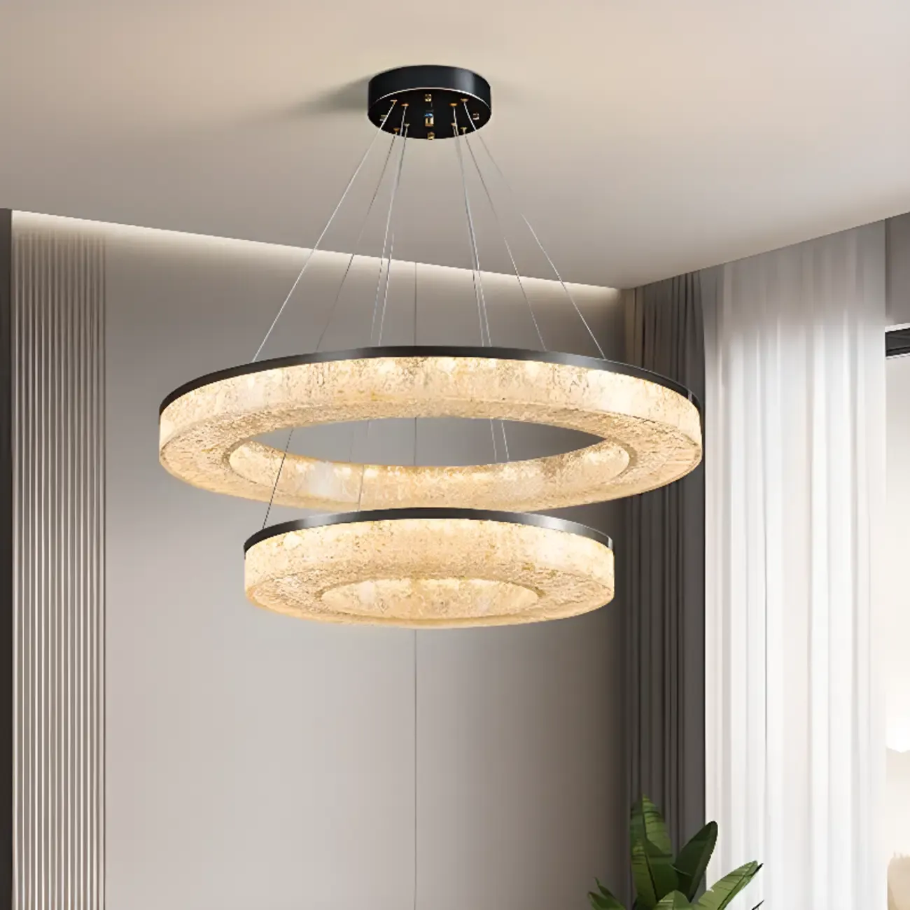 Modern Crystal Ring Chandelier for Luxury Interiors Image - 20
